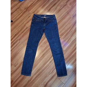 Ann Taylor LOFT Modern Skinny Jeans Dark Wash Size 00 Petite Stretch Denim